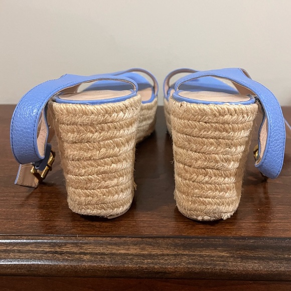 Kate Spade Blue Platform Espadrille Wedge Sandals Size 9M - Picture 8 of 16